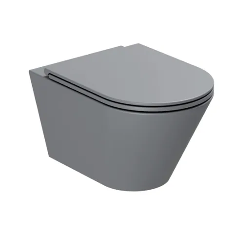 AZZURRA FORMA Унитаз подвесной 540х370х340 мм., безободковый, в комплекте с креплением, цвет Antracite