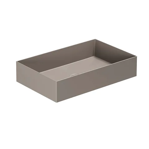 AZZURRA ELEGANCE Squared раковина подвесная/накладная 60х38х15 см без отв. под смеситель , цвет Tortora