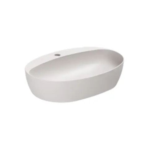 AZZURRA ELEGANCE CIRCLE раковина накладная 60х42см с 1 отв. под смеситель , цвет CENERE