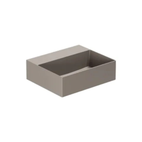 AZZURRA ELEGANCE Squared раковина подвесная/накладная 42х35х12,5 см без отв. под смеситель , цвет Tortora