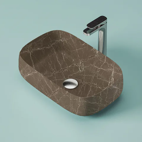 Artceram COGNAC Раковина настольная Quadro 56x41 см, цвет bronze amani