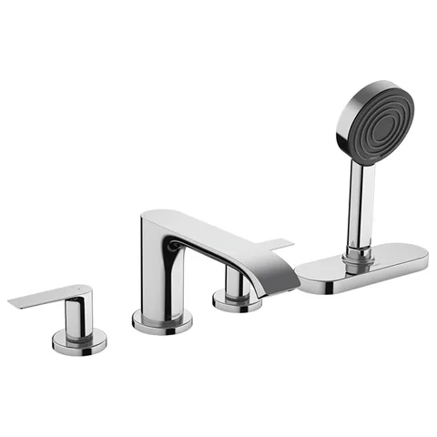 HANSGROHE VIVENIS Смеситель на борт ванны на 4 отв, с ручной лейкой, цвет хром (без внутр части)