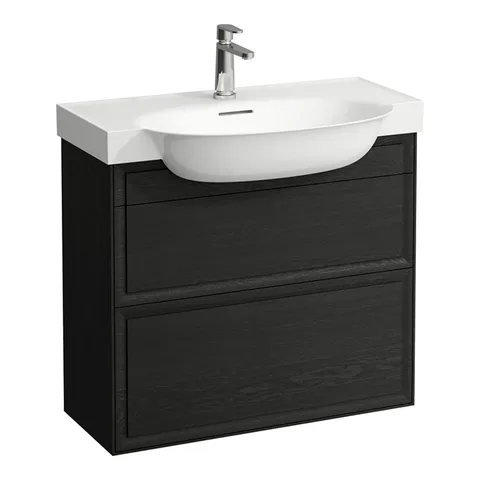 Laufen New Classic База под раковину подвесная , 780х320х670 мм, 2 ящика, цвет черный дуб (для раковины 813855)