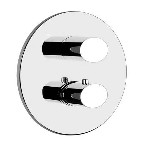 Gessi Ovale Встраиваемый термостат, подключение на 3/4”, с  переключателем на 2 выхода(внешн часть), цвет: хром (НЕ производится! СПЕЦцена со склада)