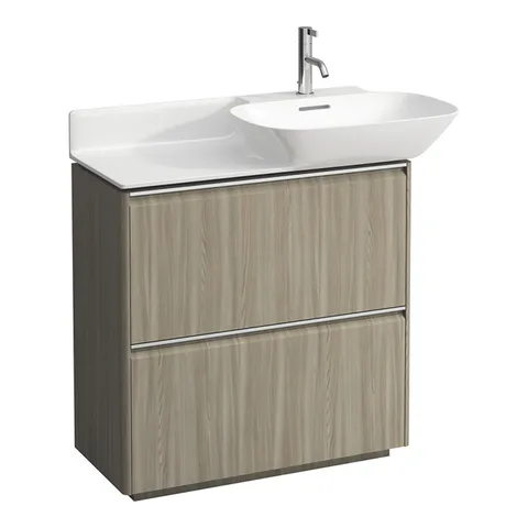 LAUFEN INO Тумба под раковину, 770x350x780 мм, 2 ящика, ручки из анодированного алюминия, подходит для раковин 813301, 813302, светлый вяз