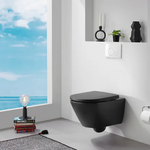 Duravit D-Neo Унитаз подвесной Duravit Rimless&reg;, цвет антрацит матт (СПЕЦЦЕНА)