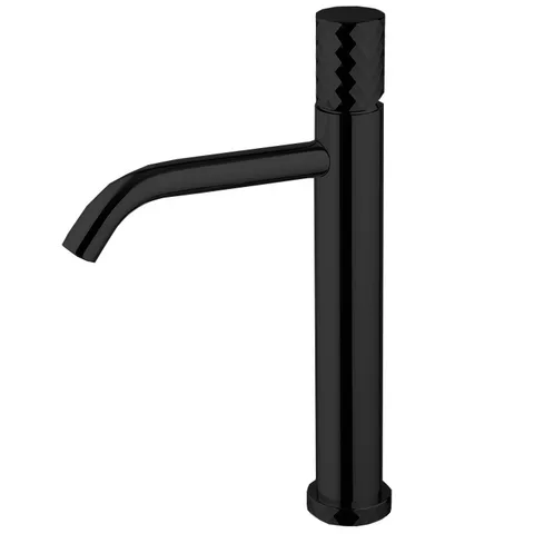 Fima Carlo Frattini Spillo Tech Смеситель для раковины, на 1 отв., высокий, XS, с донным клапаном, цвет: чёрный матовый