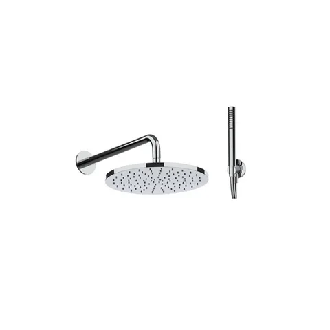Almar KIT 300 round Комплект: Держатель верхнего душа L350мм + верхний душ 300мм (латунь) + ручной душ (латунь) + шланг + вывод с держ-м, цвет хром