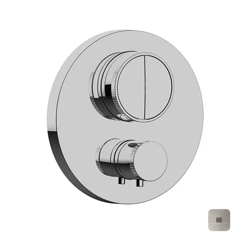 Almar PUSH ROUND CORE Внешняя часть термостата на 2 потребителя, Nickel Brushed