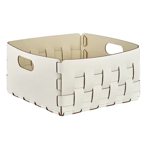 ADJ Корзинка Bottega, 35x35xH20 см., цвет: белый/панна котта