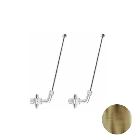 Nicolazzi Articoli vari Гладкое крепление с коленом и розеткой 1/2”, цвет Bronze Plated (ПАРА)