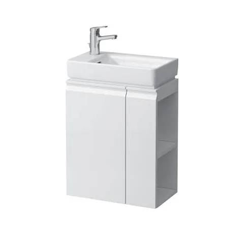 Laufen Pro S База под раковину, 480х280х690 мм, компактная асимметричная раковина левая, включая сифон и комплект для монтажа, белый матовый