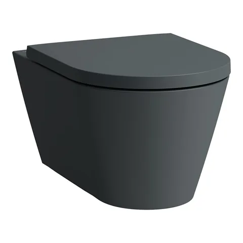 LAUFEN KARTELL Унитаз подвесной 545х370х430 мм., безободковый смыв Rimless, c покрытием LCC, цвет графит  матовый (ВРЕМЕННО не поставляем!)