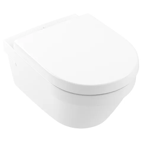 Villeroy&Boch Architectura Унитаз подвесной 370*530*330, безободковый, в комплекте сиденье c микролифтом, цвет альпийский белый