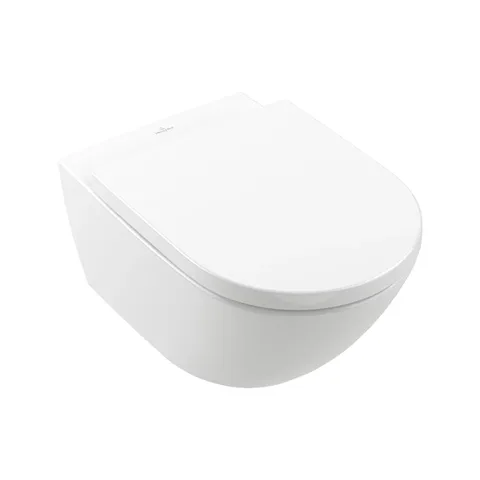 Villeroy&Boch Subway 3.0 Унитаз подвесной, безободковый, смыв Tornado, сиденье в комплекте SoftClosing, CeramicPlus, цвет альпийский белый