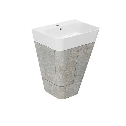 AZZURRA BUILD  Тумба напольная под раковину 65 см, 59х47х50 см,  с 1 ящиком, цвет Cement