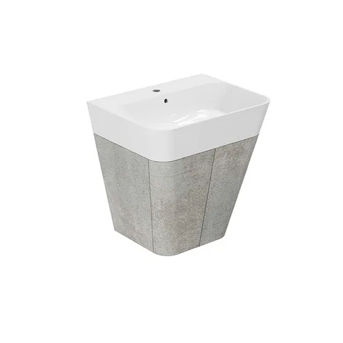 AZZURRA BUILD  Тумба подвесная под раковину 65 см, 59х47х50 см,  с 1 ящиком, цвет Cement