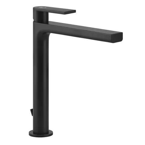 Gessi Emporio Via manzoni Смеситель для раковины высокий с донным клапаном и соединительными шлангами, цвет: Black XL