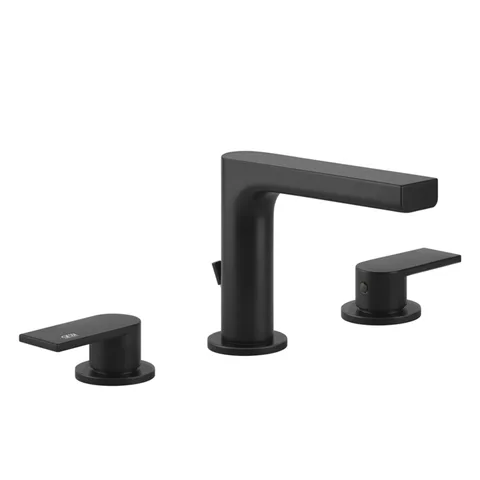 Gessi Emporio Via manzoni Смеситель для раковины на 3 отверстия, донный клапан и соединительные шланги, цвет: Black XL