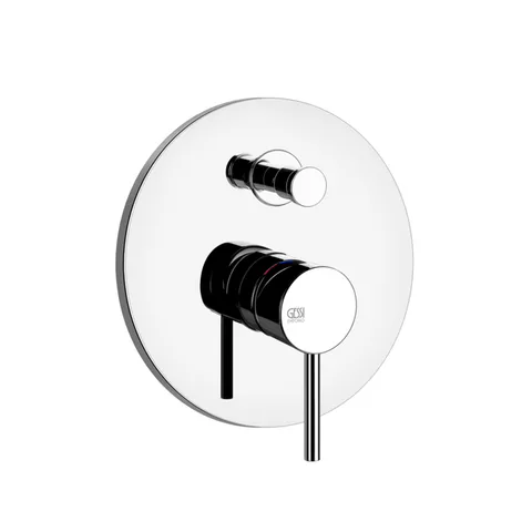 Gessi Emporio Via tortona Внешние части для настенного смесителя на 2 выхода с переключателем ванна-душ, цвет: Chrome