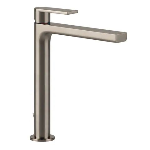 Gessi Emporio Via manzoni Смеситель для раковины высокий с донным клапаном и соединительными шлангами, цвет: Finox Brushed Nickel
