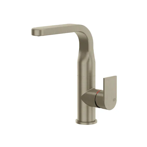 Gessi Emporio Via manzoni Смеситель для раковины без донного клапана, с соединительными шлангами, цвет: Finox Brushed Nickel