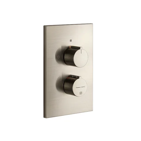 Gessi Emporio Via manzoni Внешние части для термостатического смесителя на 1 позицию, цвет: Finox Brushed Nickel