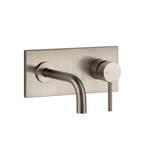 Gessi Emporio Via tortona Bнешняя часть для настенного смесителя с коротким изливом, без донного клапана, цвет: Finox Brushed Nickel