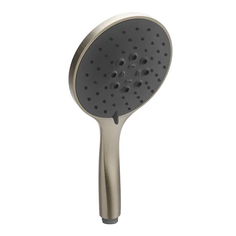 Gessi Emporio Emporio shower 3-позиционная душевая лейка с защитой отизвесткового налёта с черным диском, цвет: Finox Brushed Nickel