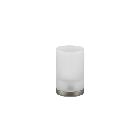 GESSI Emporio Accessories Стакан настольный, сатинированное стекло, держатель Finox Brushed Nickel