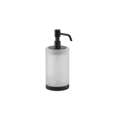 GESSI Emporio Accessories Дозатор для жидкого мыла настольный, сатинированное стекло, фурнитура Black XL
