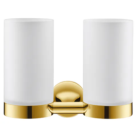 Duravit Starck T Два стакана для зубных щеток настенные, цвет: Gold Polished
