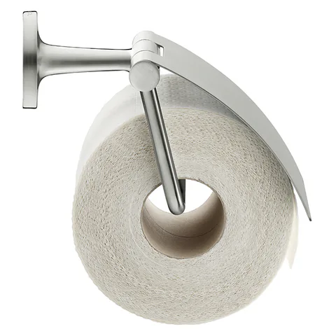 Duravit Starck T Держатель туалетной бумаги с крышкой  настенный, цвет: Stainless steel Brushed