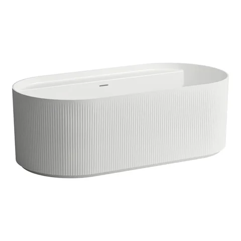 Laufen Sonar Ванна 1600x815х460мм, пристенная, с слив-переливом, материал: Marbond c рельефом, итегрированный перелив, цвет: белый