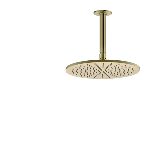 GESSI INCISO Потолочная душевая головка шарнирная на 1/2",Ø300мм, цвет: brushed brass pvd
