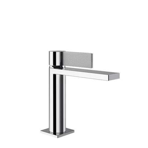 GESSI  INVERSO DIAMANTATO Смеситель для раковины с донным клапаном "Stop&Go" и соединительными шлангами, цвет: хром