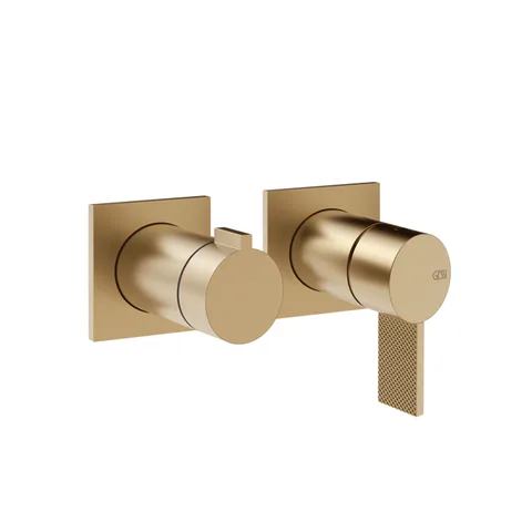 GESSI  INVERSO DIAMANTATO Внешняя часть настенного смесителя для душа на 2 выхода, цвет: Warm Bronze Br PVD