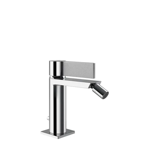 GESSI  INVERSO DIAMANTATO Смеситель для биде с донным клапаном и соединительными шлангами, цвет: хром
