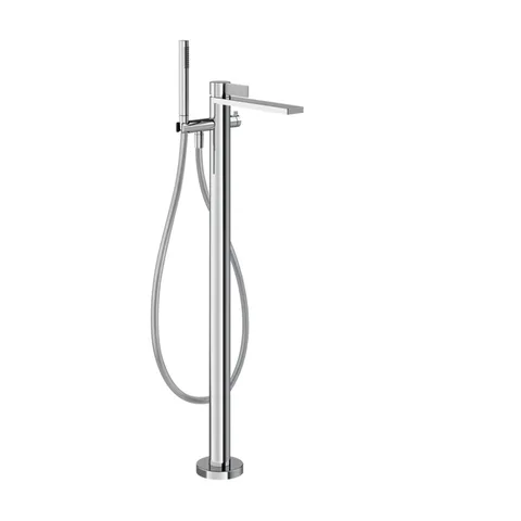 GESSI  INVERSO DIAMANTATO Внешняя часть напольного смесителя для ванны с перекл и ручным душем , цвет: хром