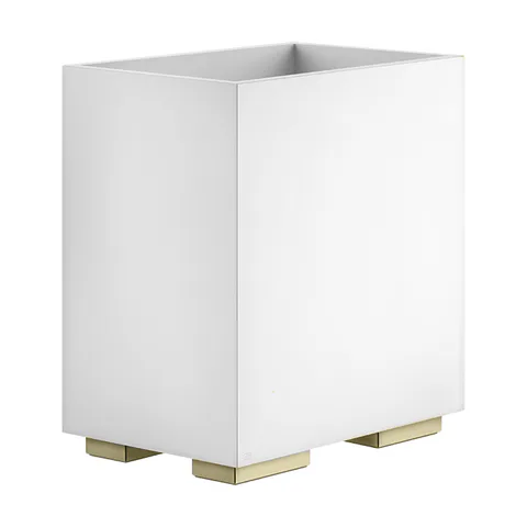 GESSI  INVERSO ACCESSORIES Корзина для мусора белая, цвет: Brass Brushed PVD