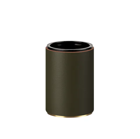 ADJ Стакан для зубных щеток, D7xH10 см., цвет:gold/оливковый