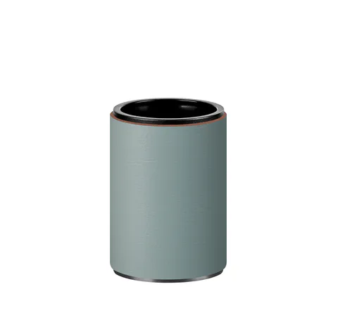 ADJ Стакан для зубных щеток, D7xH10 см., цвет:graphite/небесный