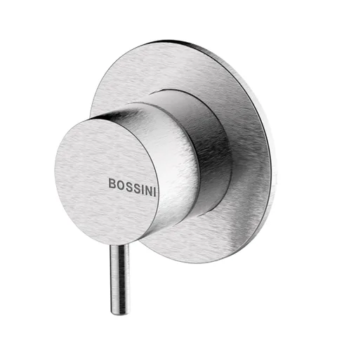 Bossini Nobu Наружная часть монорычажного встраиваемого настенного смесителя, Mat brushed S.S.