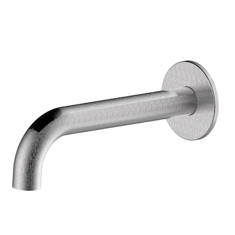 Bossini Nobu Настенный излив для ванны Nobu , Ø 25 мм, соединение 1/2”M.250 мм, цвет Mat brushed S.S.