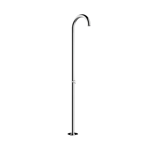BOSSINI Mont Blanc Душевая колонна  из стали INOX, верхний душ 54см с подкл. в пол с встроенной частью, с режимом  отоплением от -20гр, цвет хром