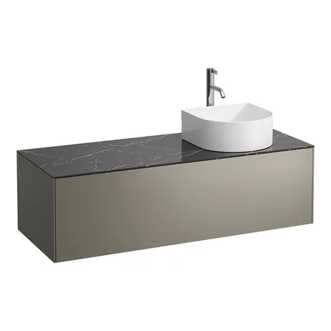 Laufen SONAR шкафчик под раковину, 1175х455х340 мм, 1 ящик, с отв.  справа,  для 812340, 812341, 812342, 812343, титан и черный мрамор