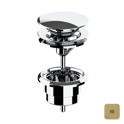 ALMAR Донный клапан 1"1/4 для раковины, цвет латунь брашированная PVD