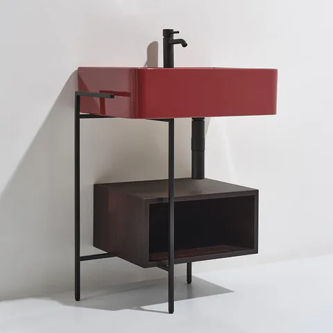 SIMAS RATIO  Раковина чаша подвесная 75x46xh18 см, с 1 отв. для смесителя, без перелива, цвет RUBINO