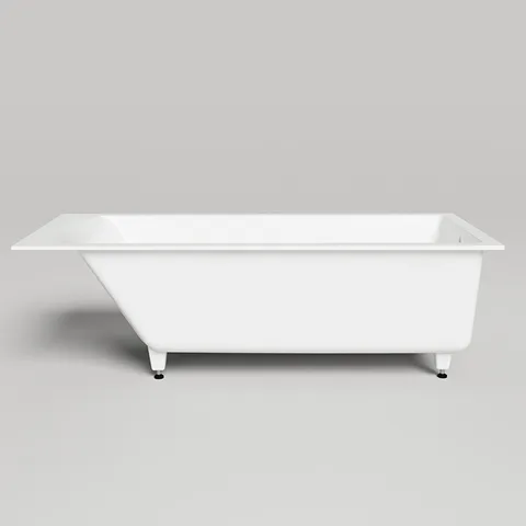 Salini CASCATA KIT Встраиваемая ванна с прямоугольной чашей 1700х700х600 мм, донный клапан "Click-Clack" белый, сифон, ножки, S-Sense, белый глянцевый