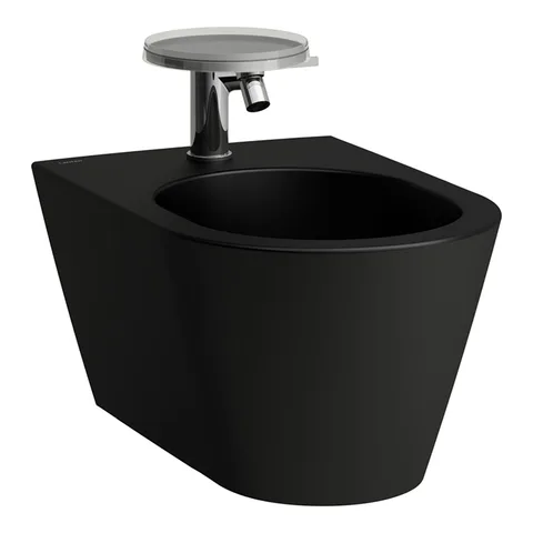 Kartell by laufen биде подвесное, 545x370x290, одно отверстие под смеситель, цвет черный матовый